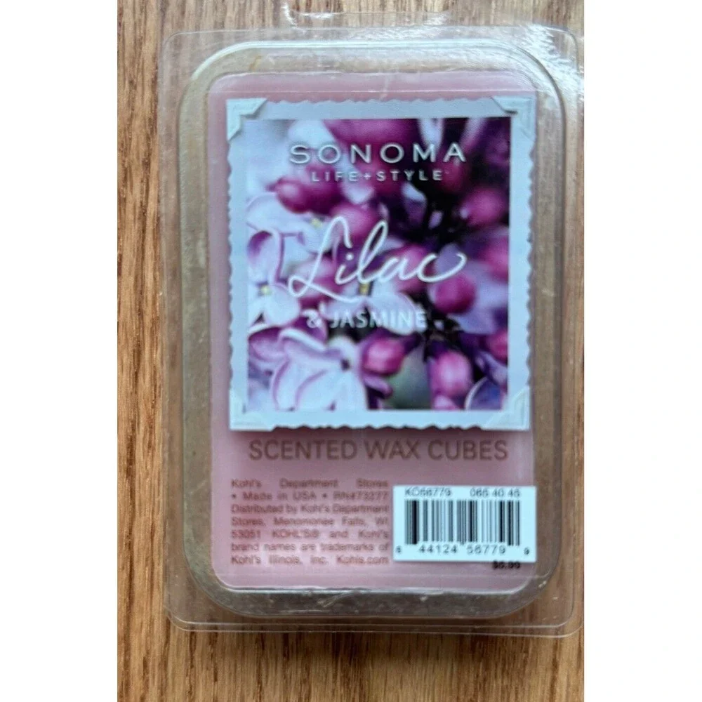 NEW Sonoma‎ Scented Wax Cube Outlet Warmer With 6 Lilac & Jasmine Cubes NIB